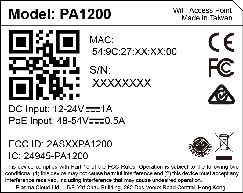 fcc id mac address